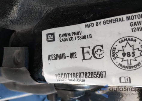 2007 Chevrolet Colorado Lt/Work Truck from USA, damaged, VIN 1GCDT19E078205567